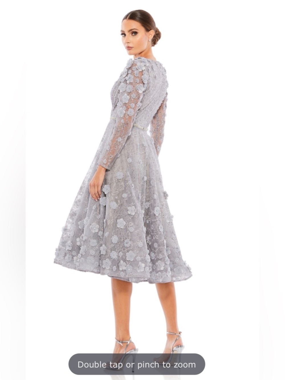 NWT MAC DUGGAL Floral Embellished Lace A-Line Cocktail Dress (Style #67387) 10 - Picture 4 of 16